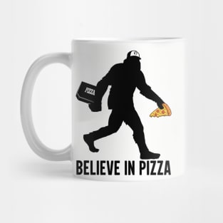 Sasquatch Bigfoot Pizza Design, Sasquatch Believe in Pizza, Funny Science Fiction Cryptid T Shirt, Pillow, Phone Case Mug